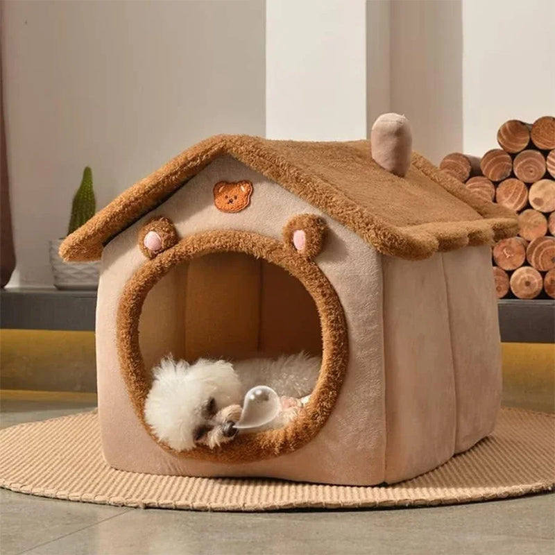 Casa de estimação dobrável para cães extra pequenos, casa lavável do gato